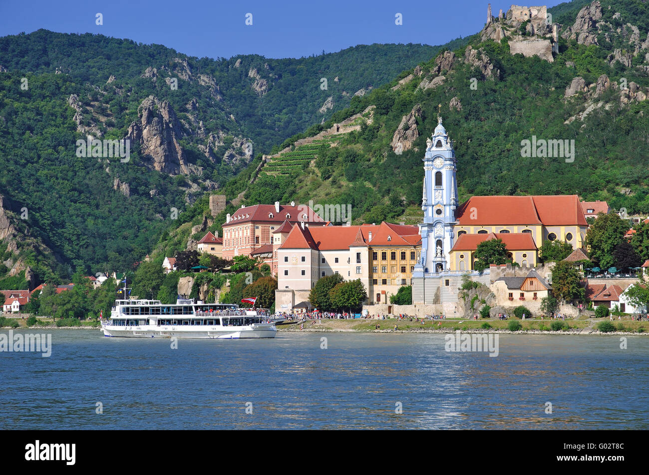 Dürnstein in the Wachau Region along the Danube Stock Photo