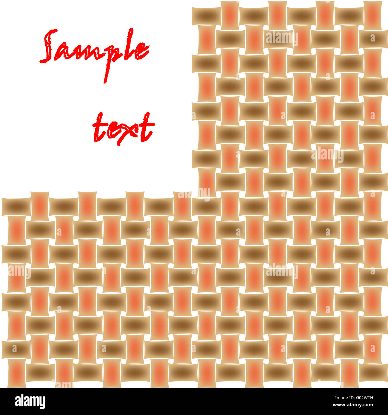 basket texture with space for text in the corner Stock Photo