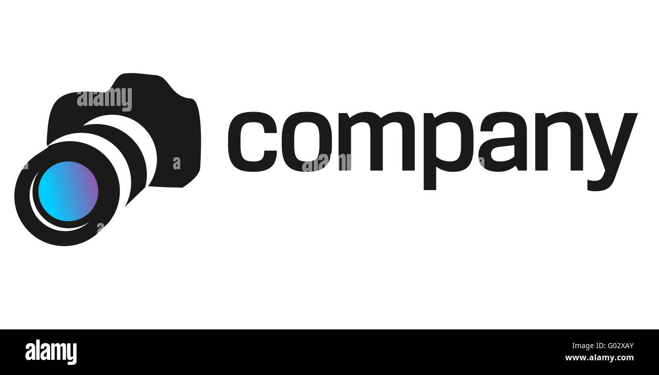 Professional camera logo for company Stock Photo