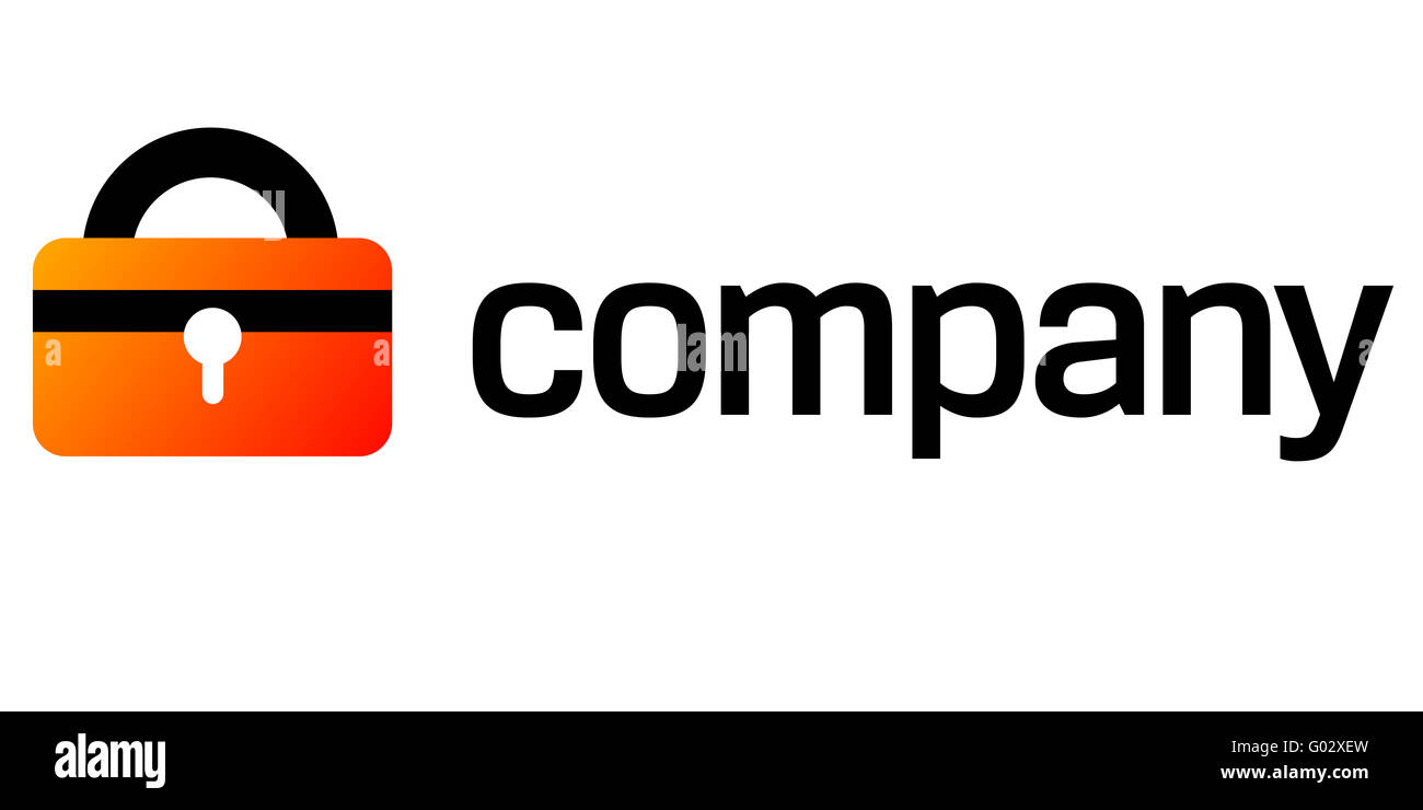 Security lock logo for company Stock Photo