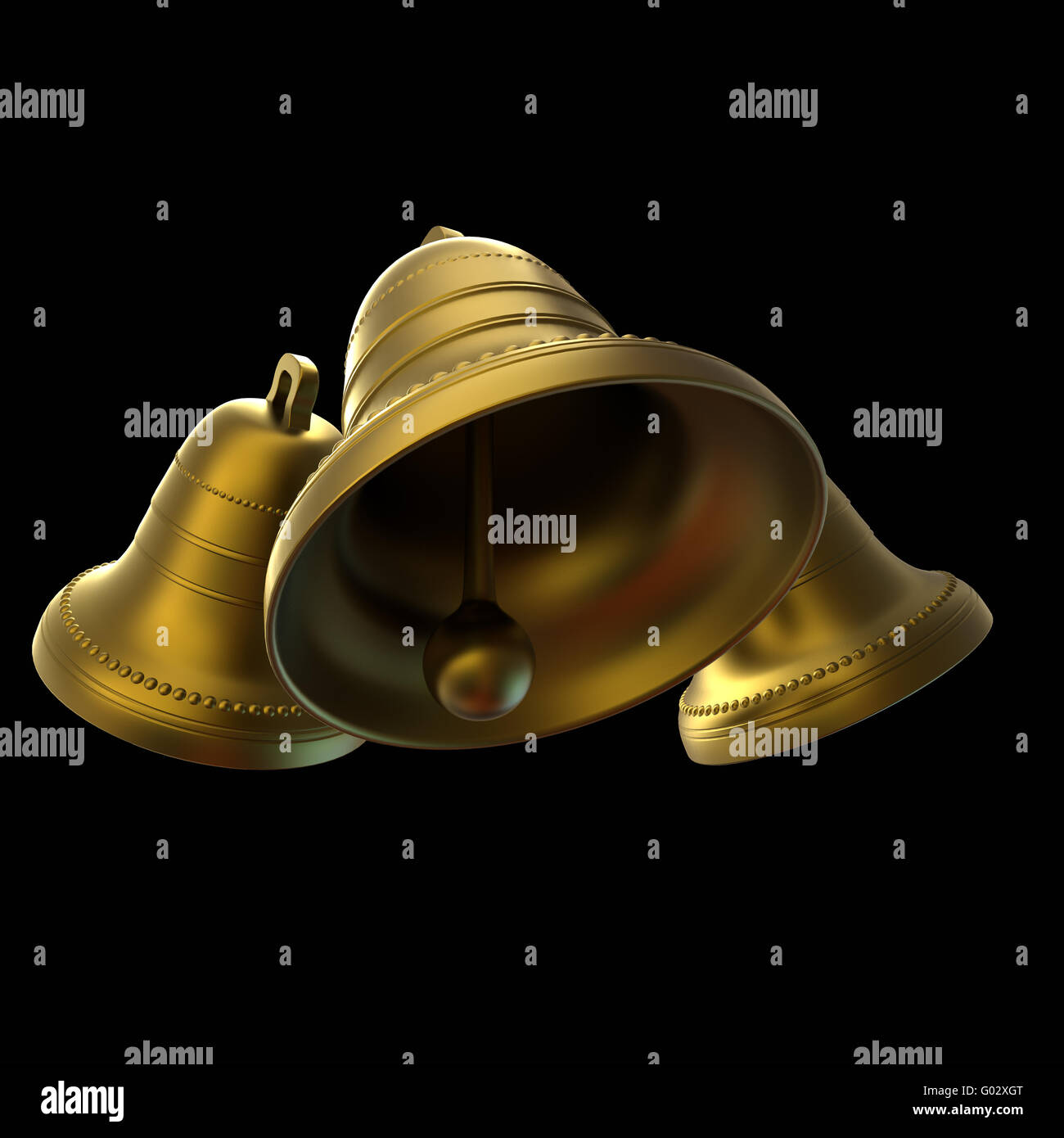 Golden easter bell isolated on white background Stock Photo Alamy