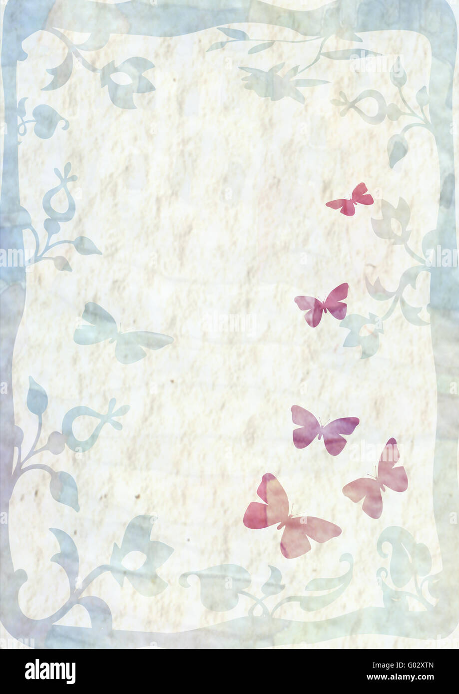 flowers and butterflies Stock Photo - Alamy