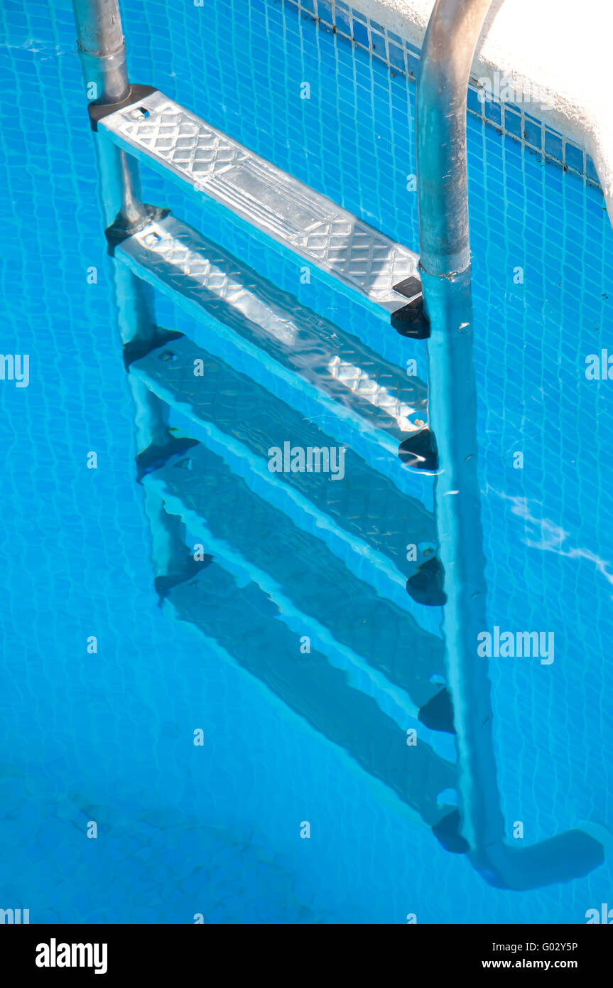 Pool ladder Stock Photo