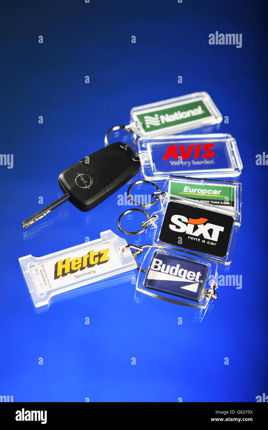Car keys, car rental Stock Photo