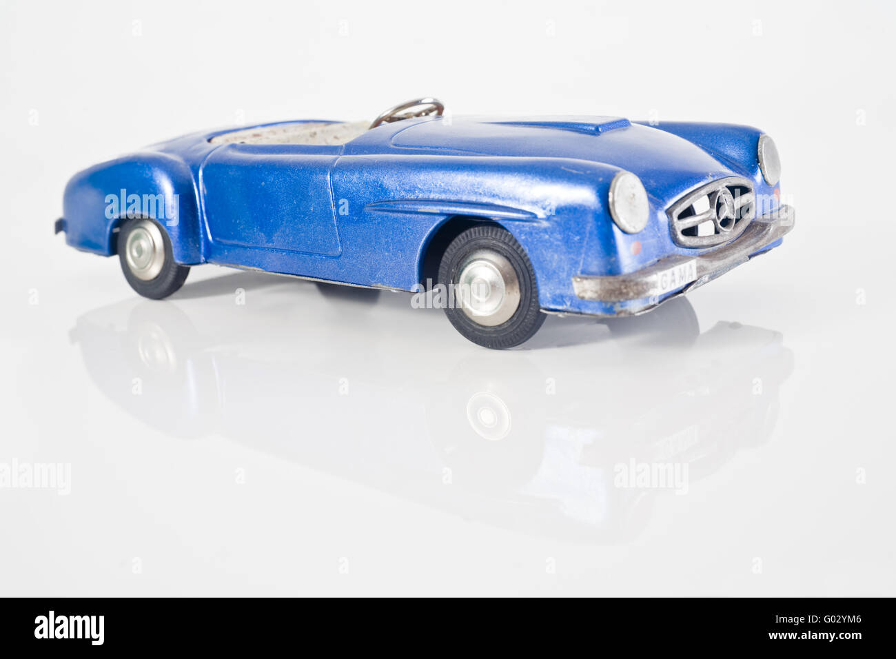 old tin toy Mercedes roadster Stock Photo