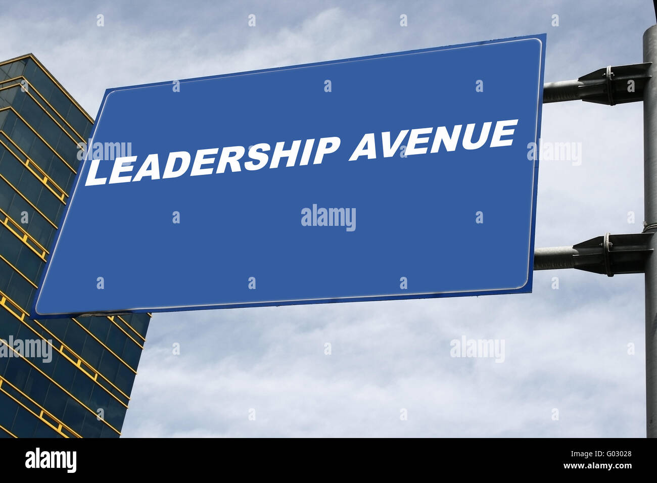 Leadership Signboard Concept Stock Photo