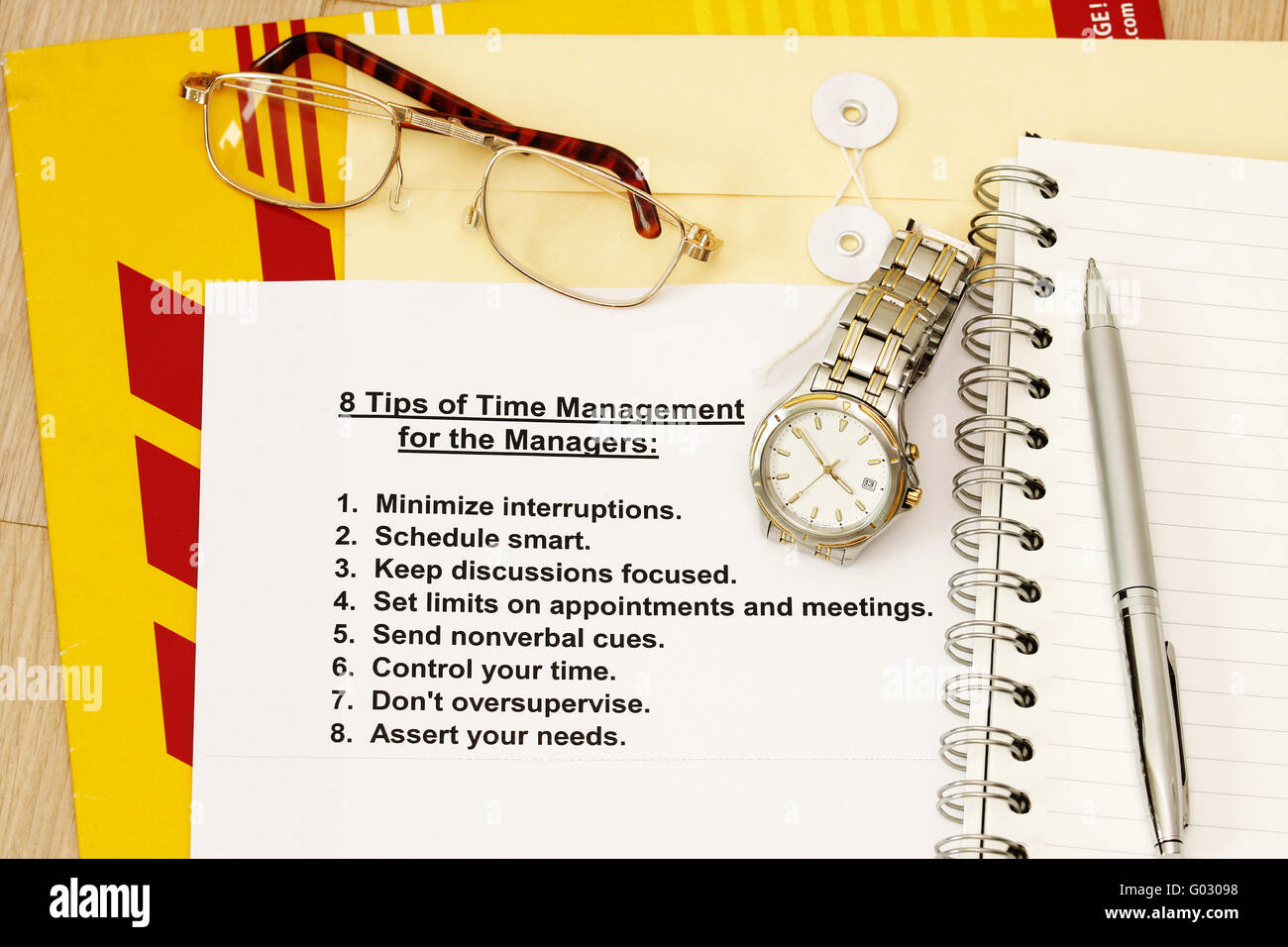 Eight tips for time management for managers Stock Photo Alamy