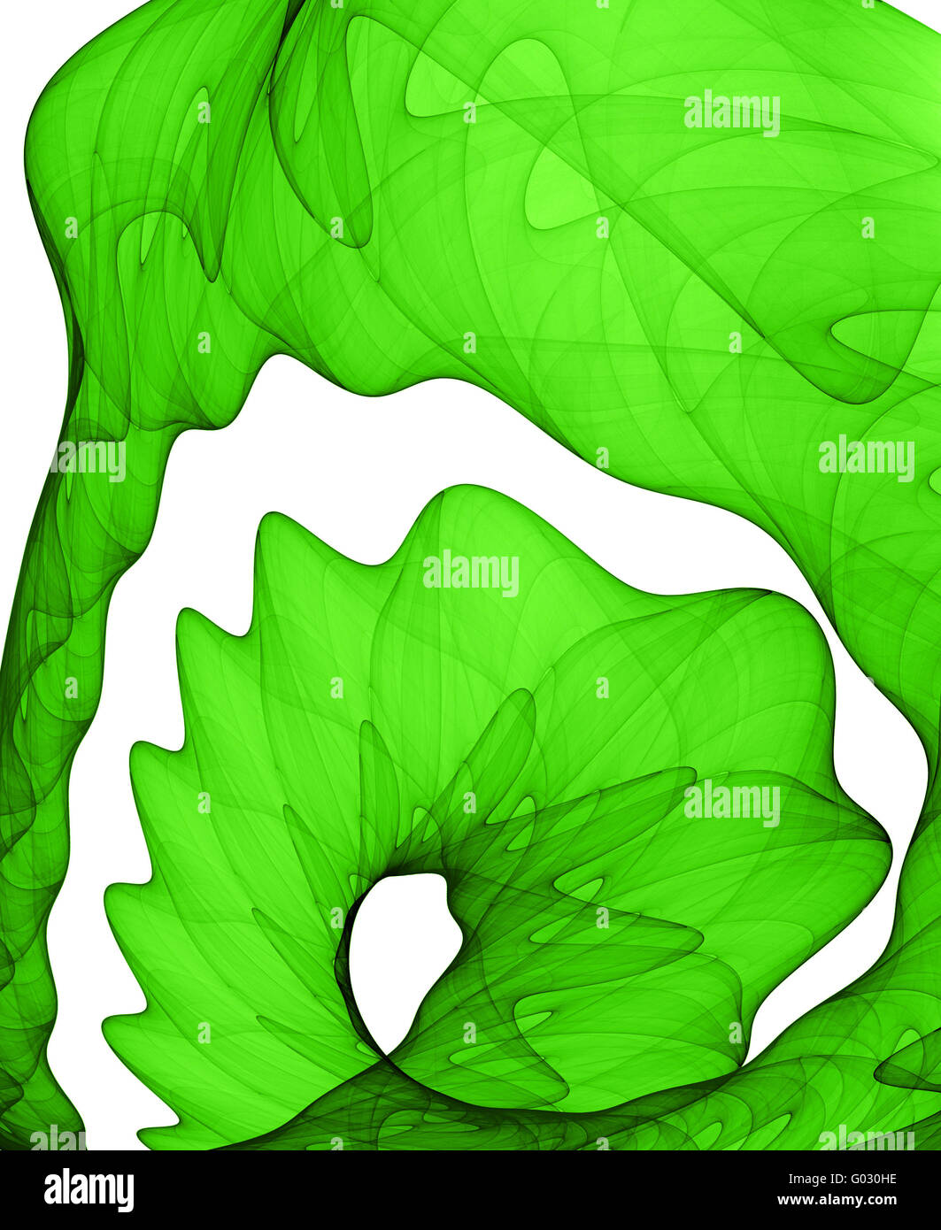 green abstract formation over white - design element Stock Photo - Alamy