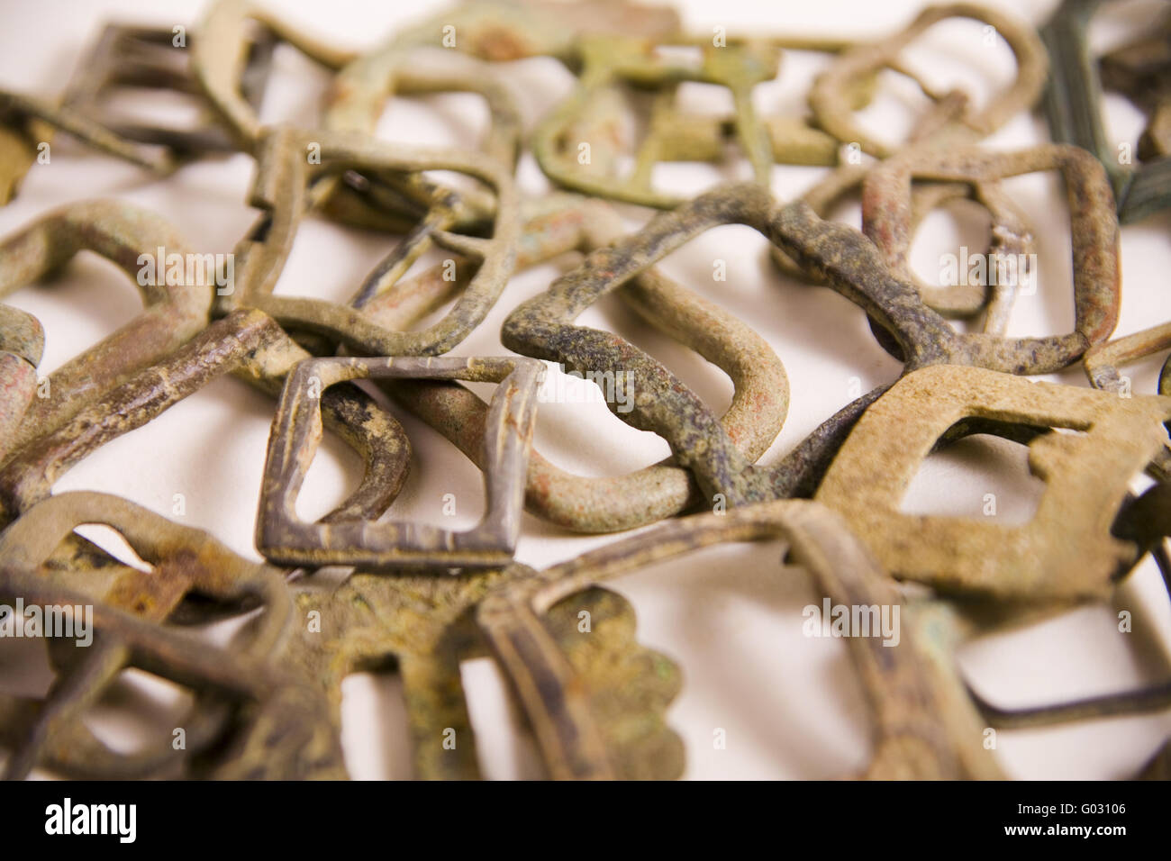 Rusty belt buckle Stock Photo