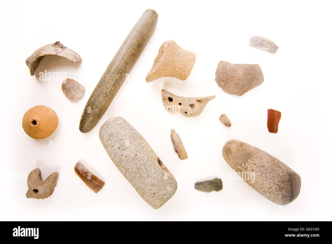 Old Stone Age tools Stock Photo