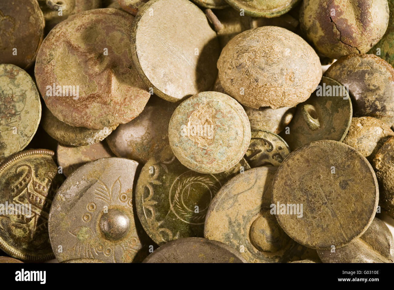 Rusty old Buttons Stock Photo