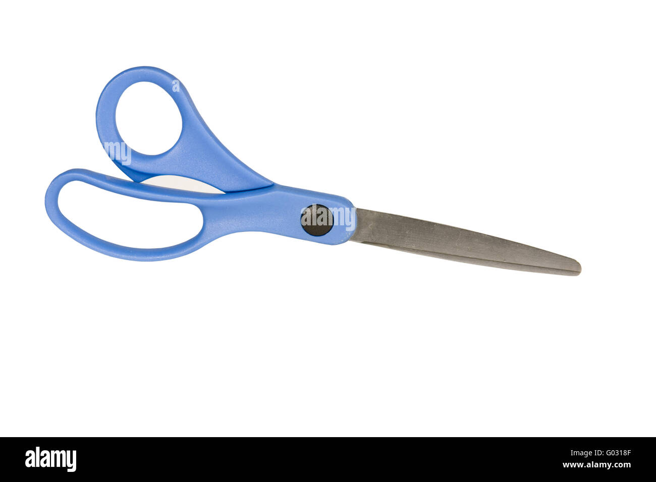 blue scissors isolated Stock Photo