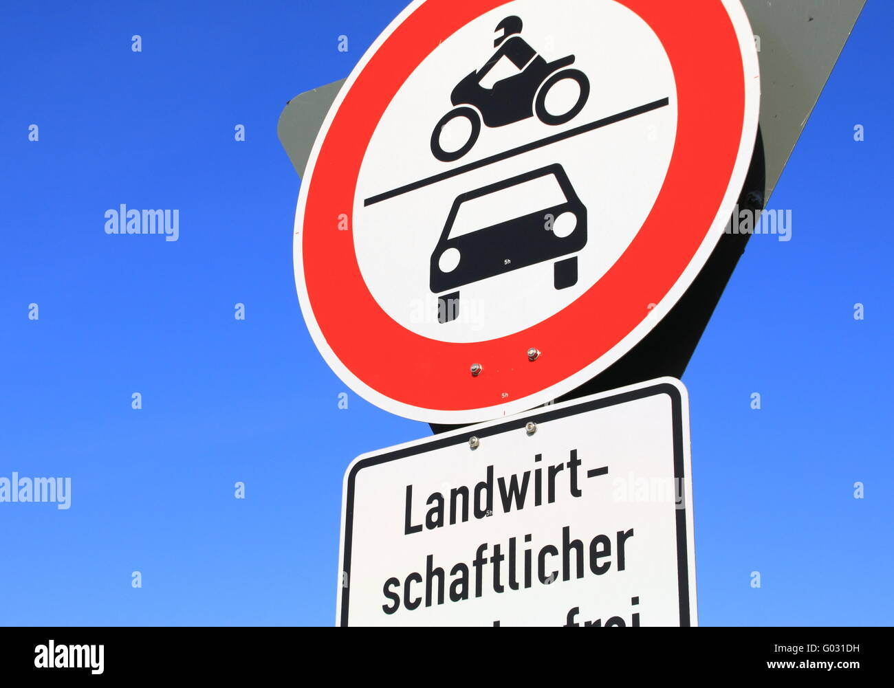 Durchfahrt veroten-No through traffic Stock Photo
