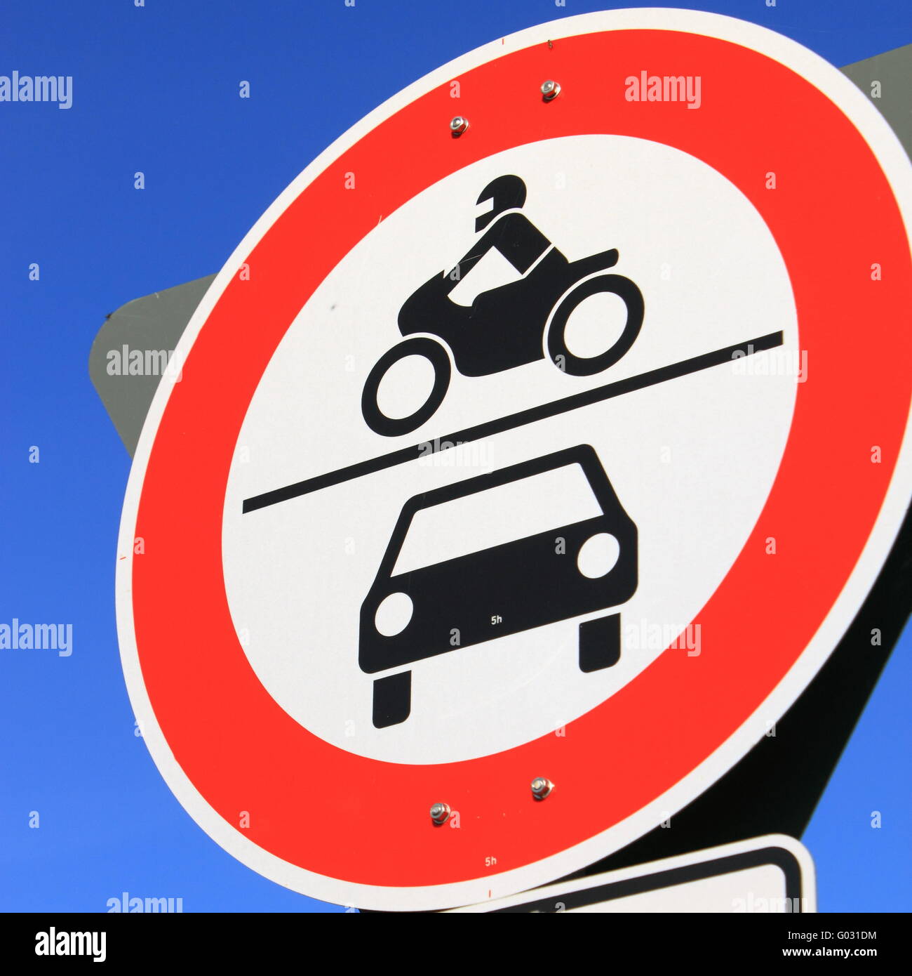 No through traffic-Durchfahrt verboten Stock Photo