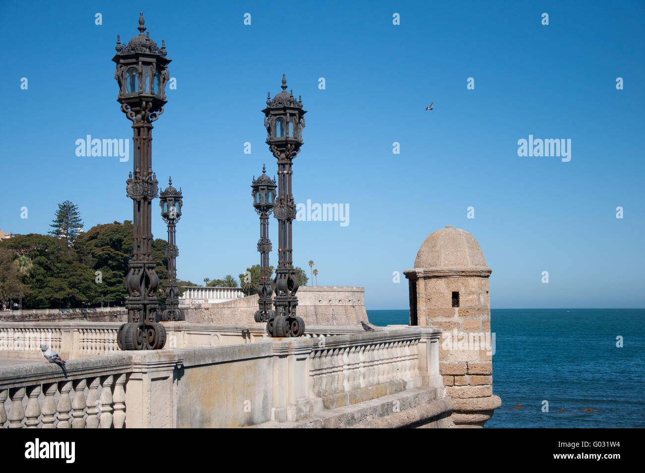Viewpoint of the mall in Cadiz Stock Photo