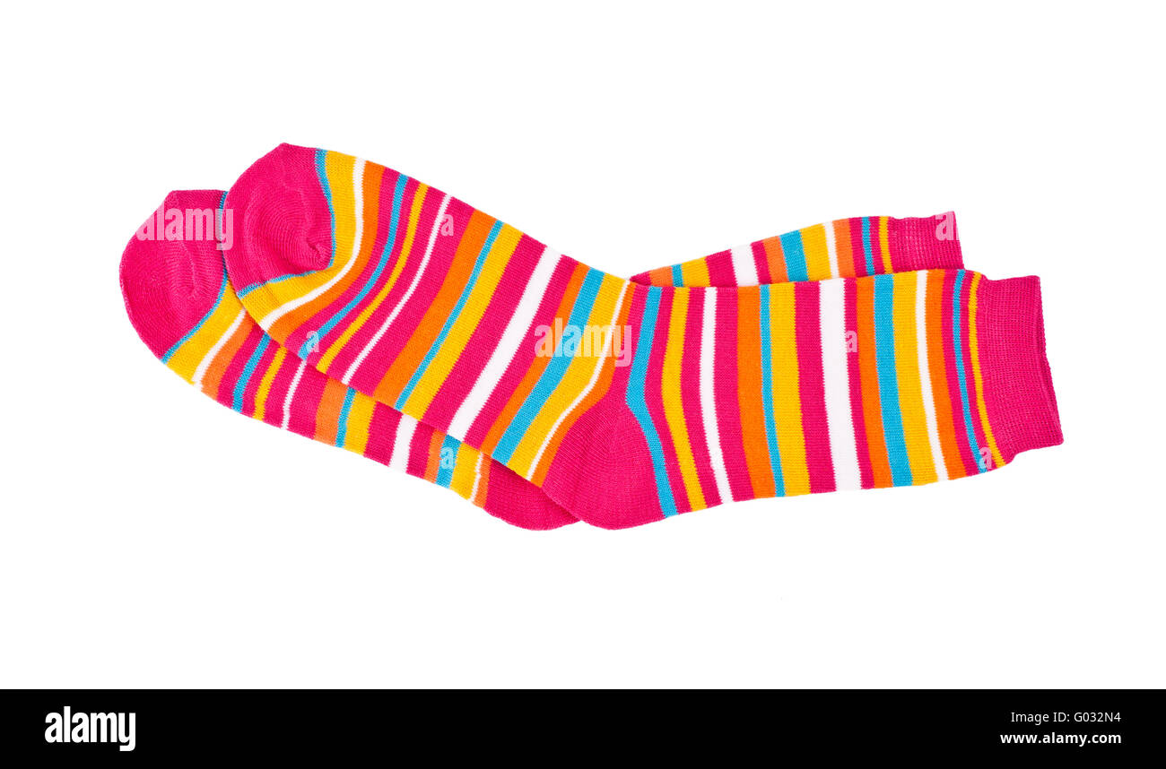 Children's, socks isolated on white background. Stock Photo