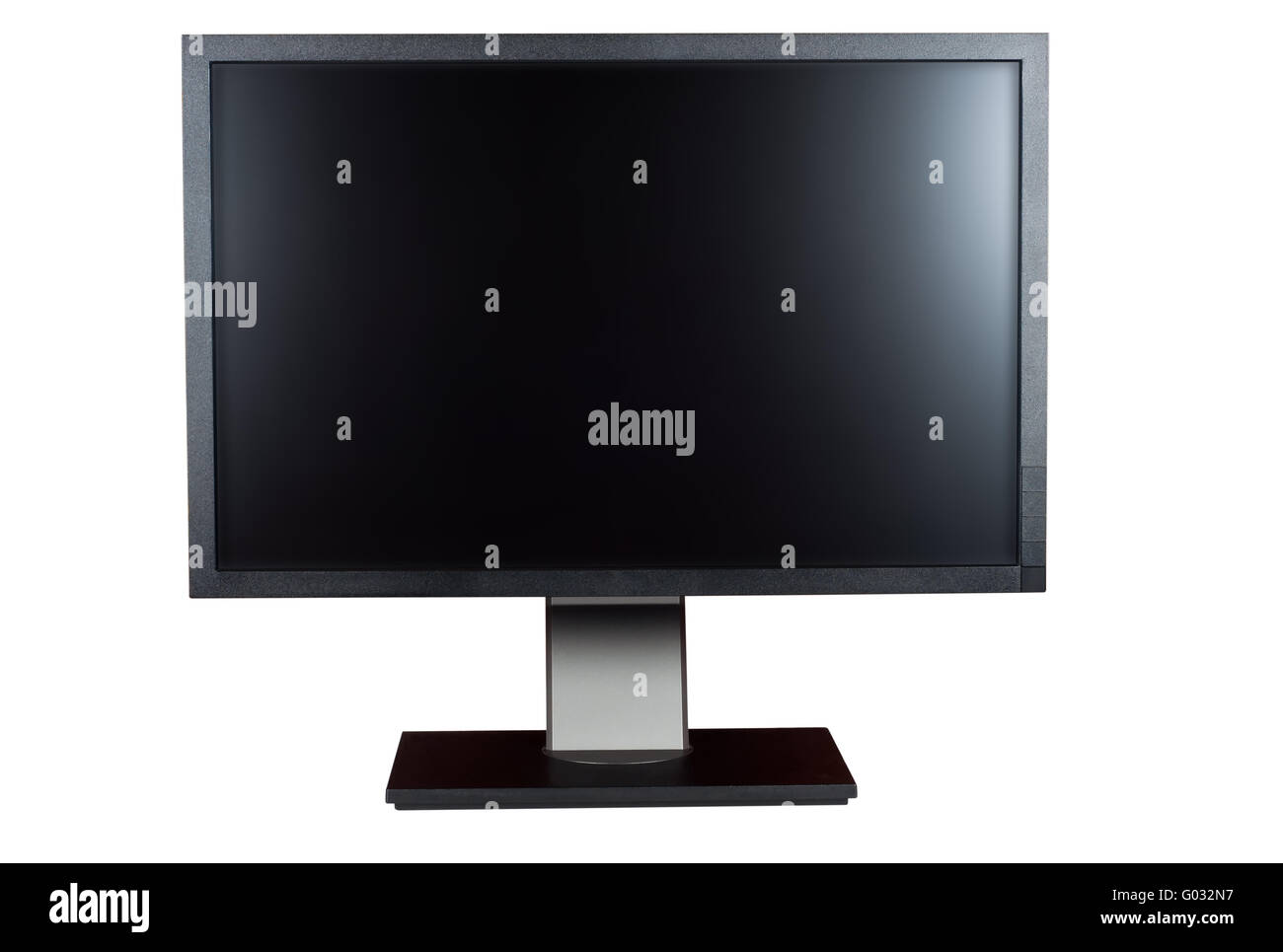 Computer monitor isolated white background clipping path. Stock Photo
