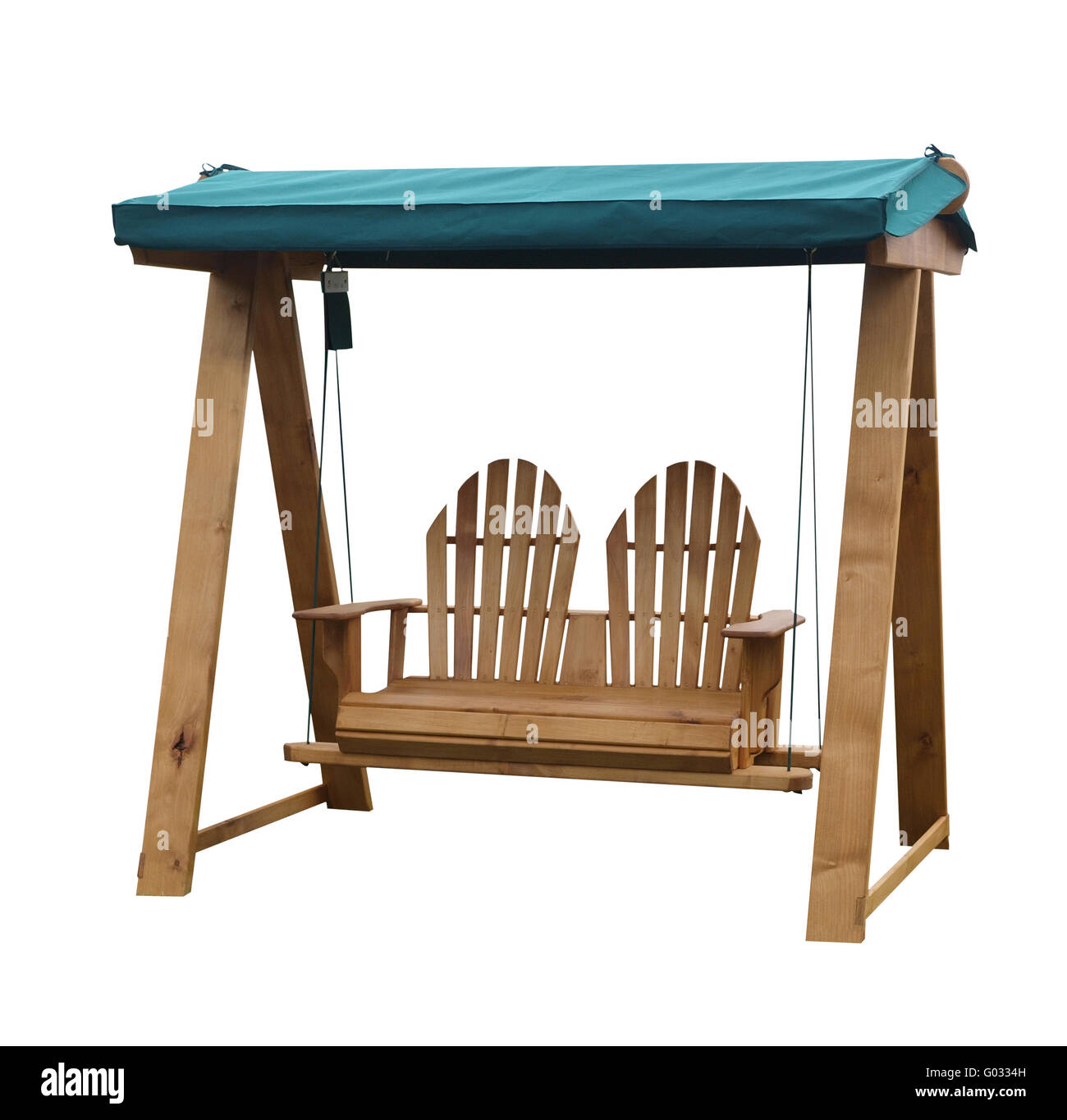 Wooden Garden Swing Seat Stock Photo Alamy
