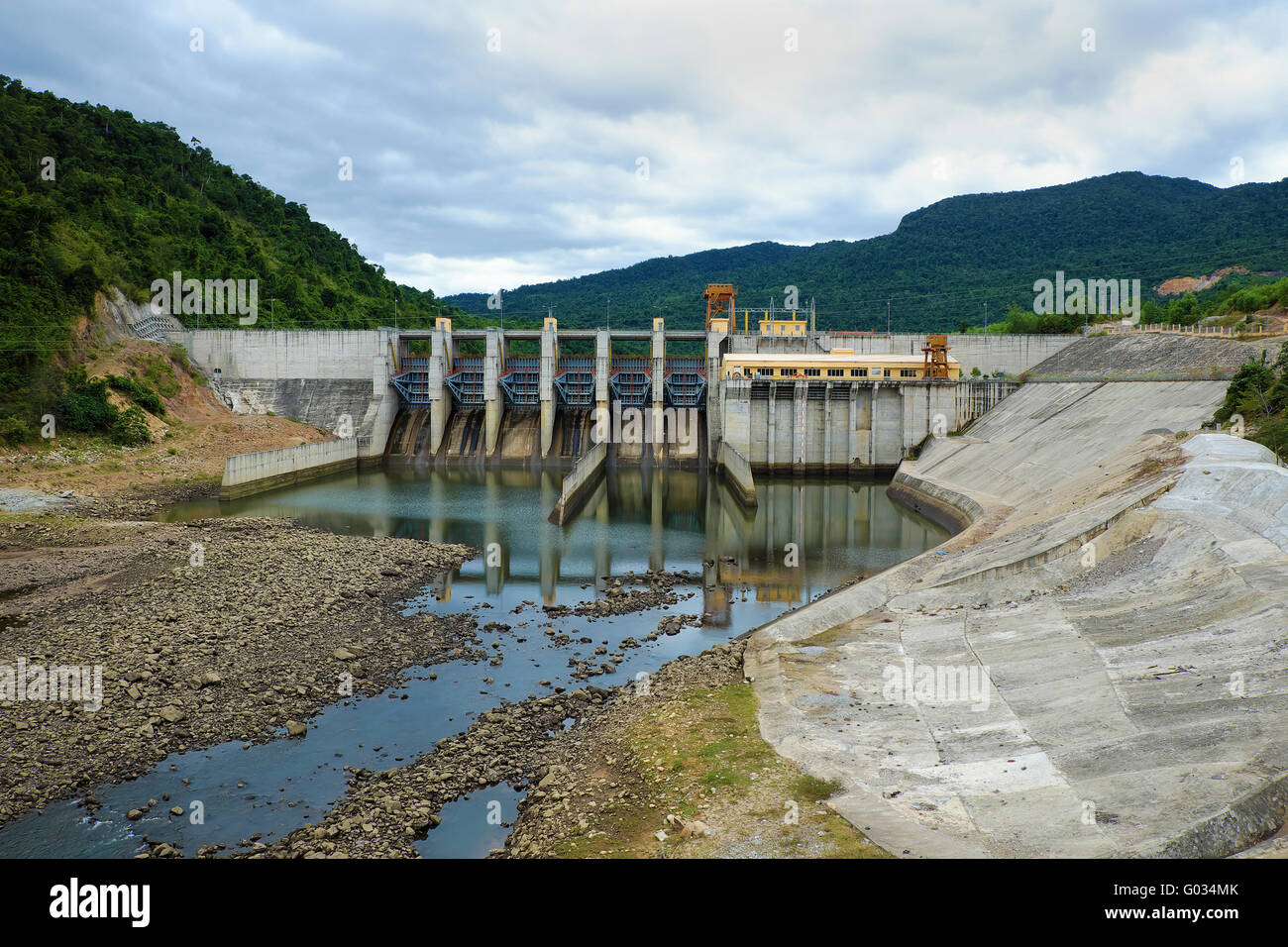 Song Bung hydroelectric plant on Ho Chi Minh trail, at Quang Nam, Viet