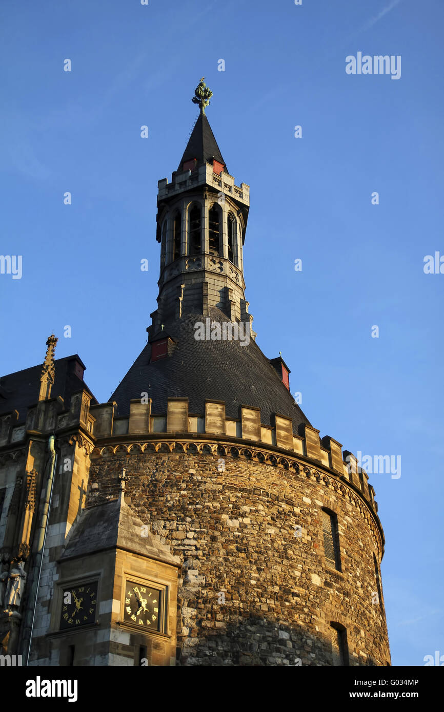Town hall Aachen West Germany Stock Photo