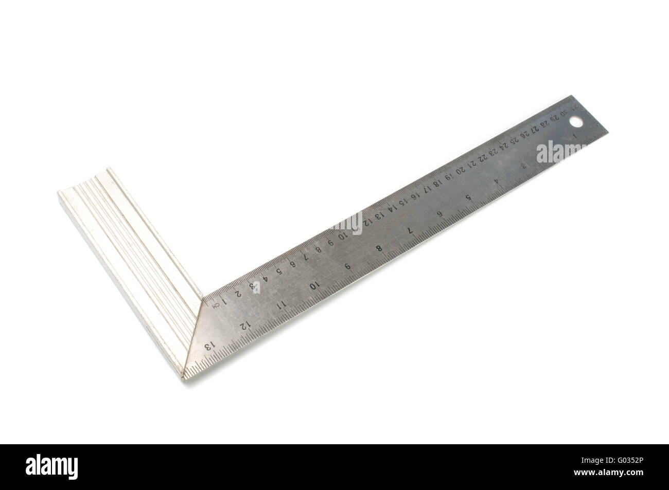 Metal angle on a white background Stock Photo