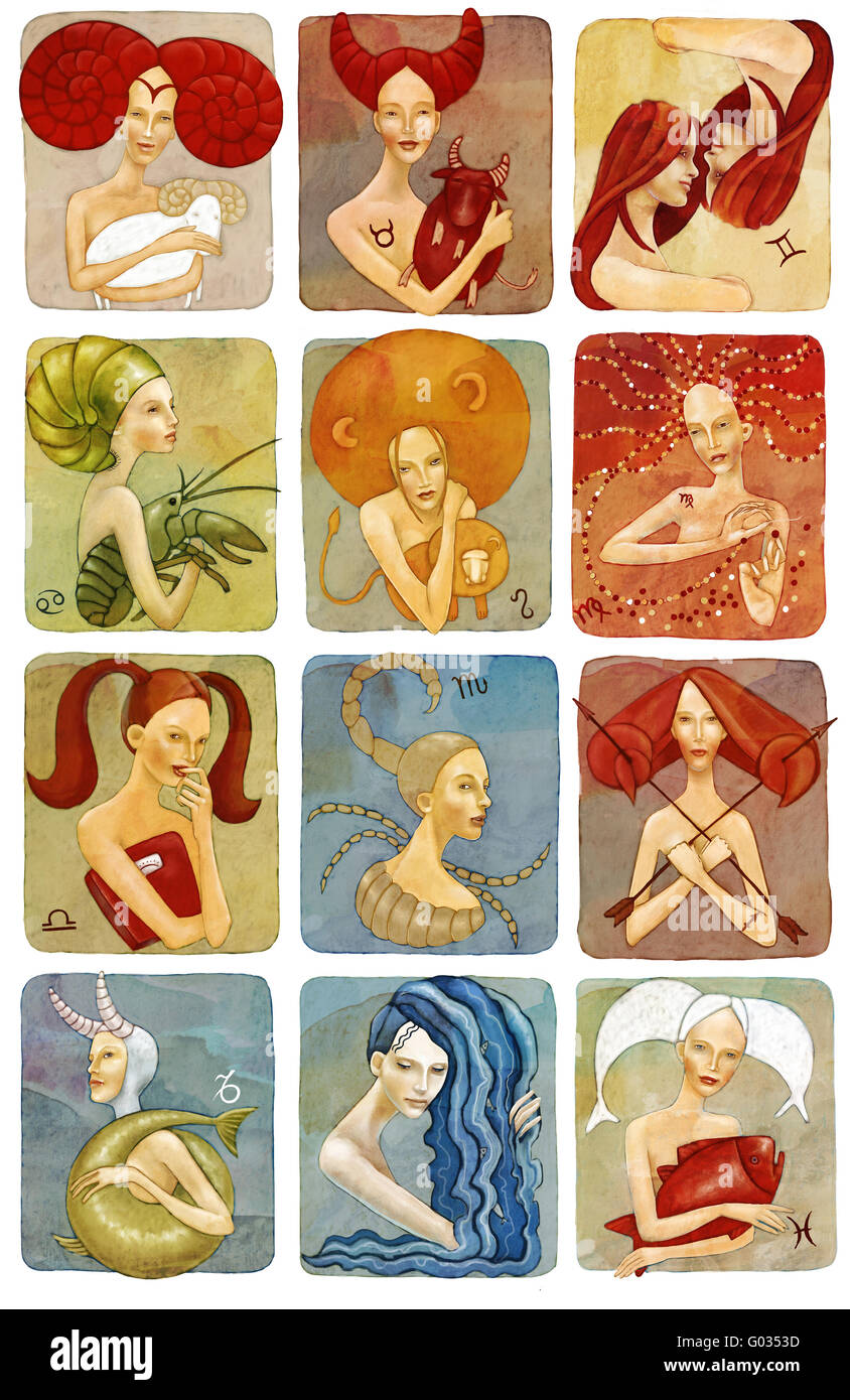 horoscope illustration Stock Photo