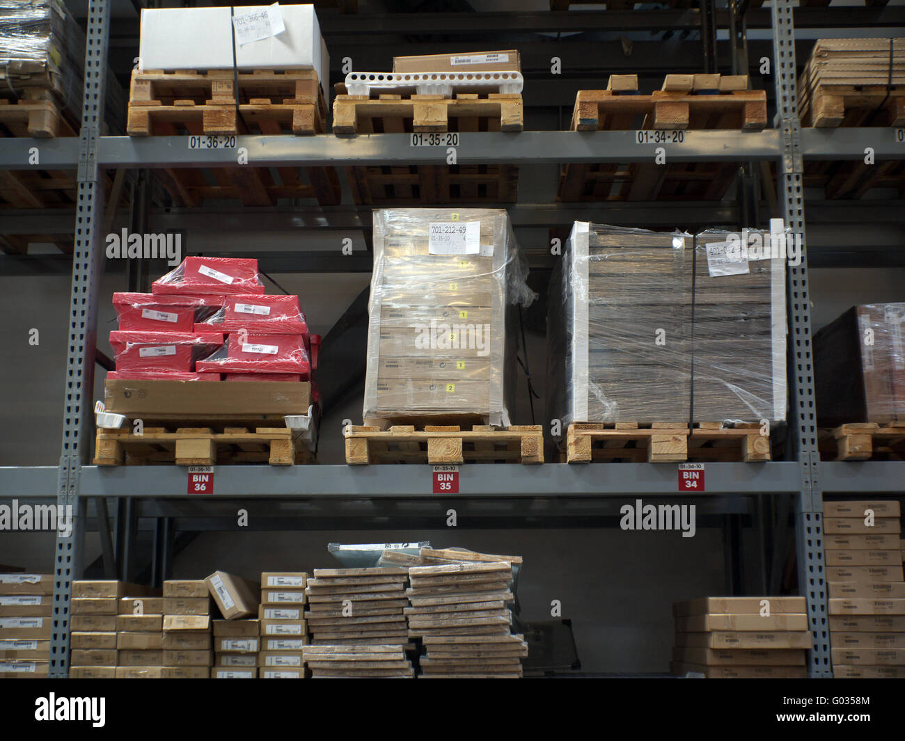 Furniture delivery warehouse Stock Photo Alamy