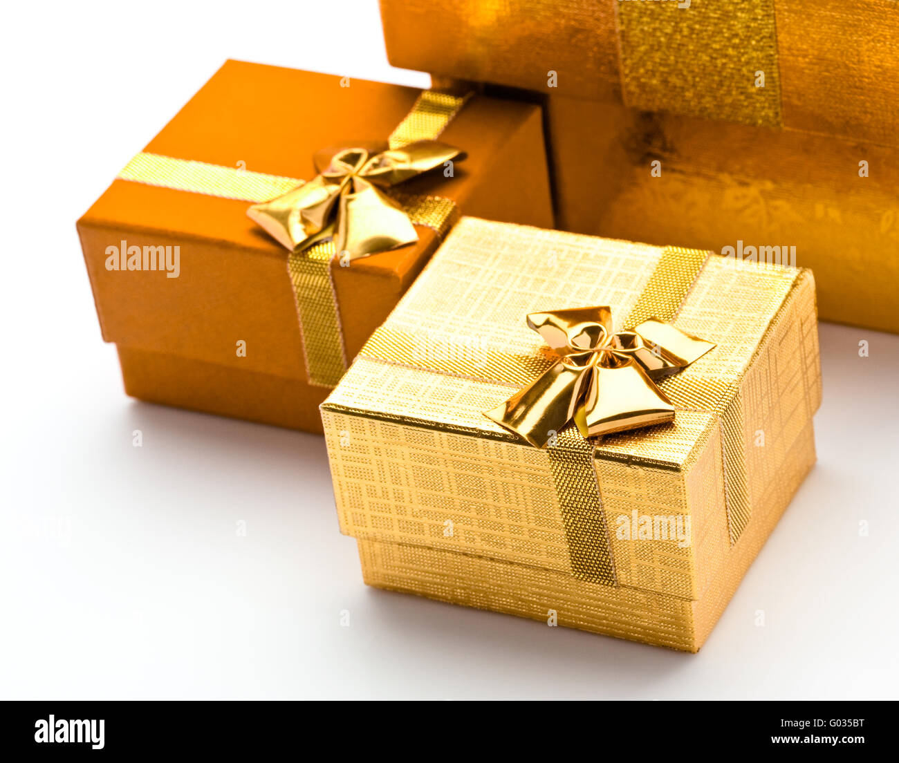 Beautiful boxes for gifts on a white background Stock Photo - Alamy