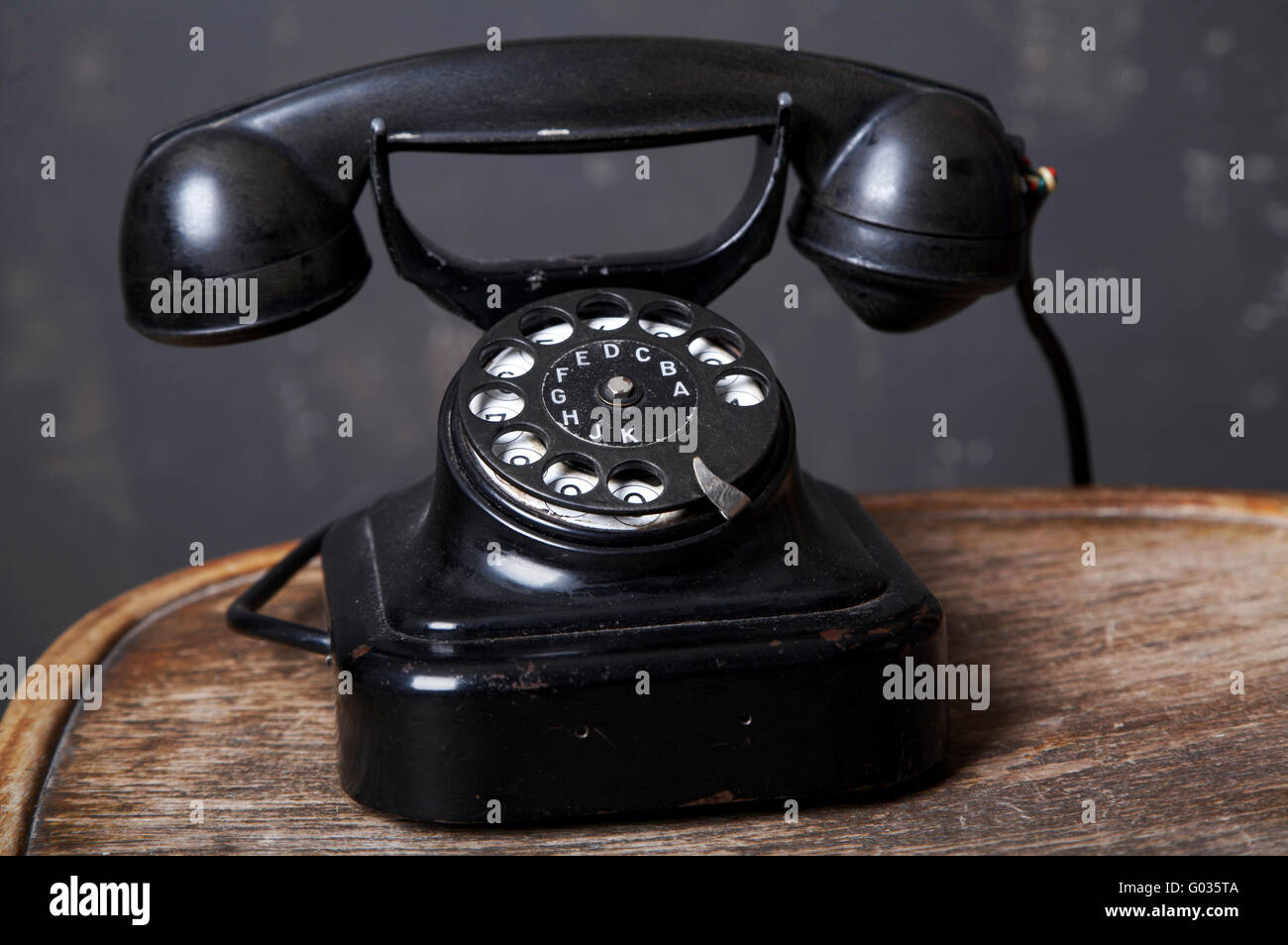 Black Telephone Stock Photo