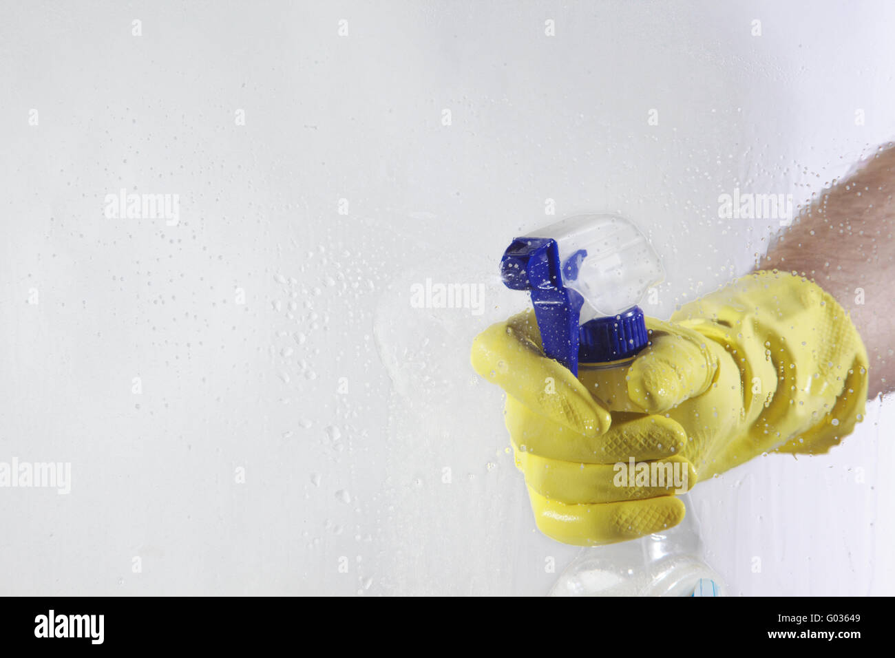 Glass cleaning Stock Photo