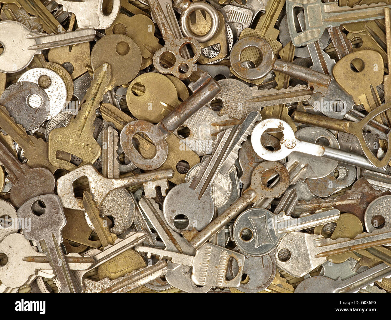 Set of old metal keys Stock Photo Alamy