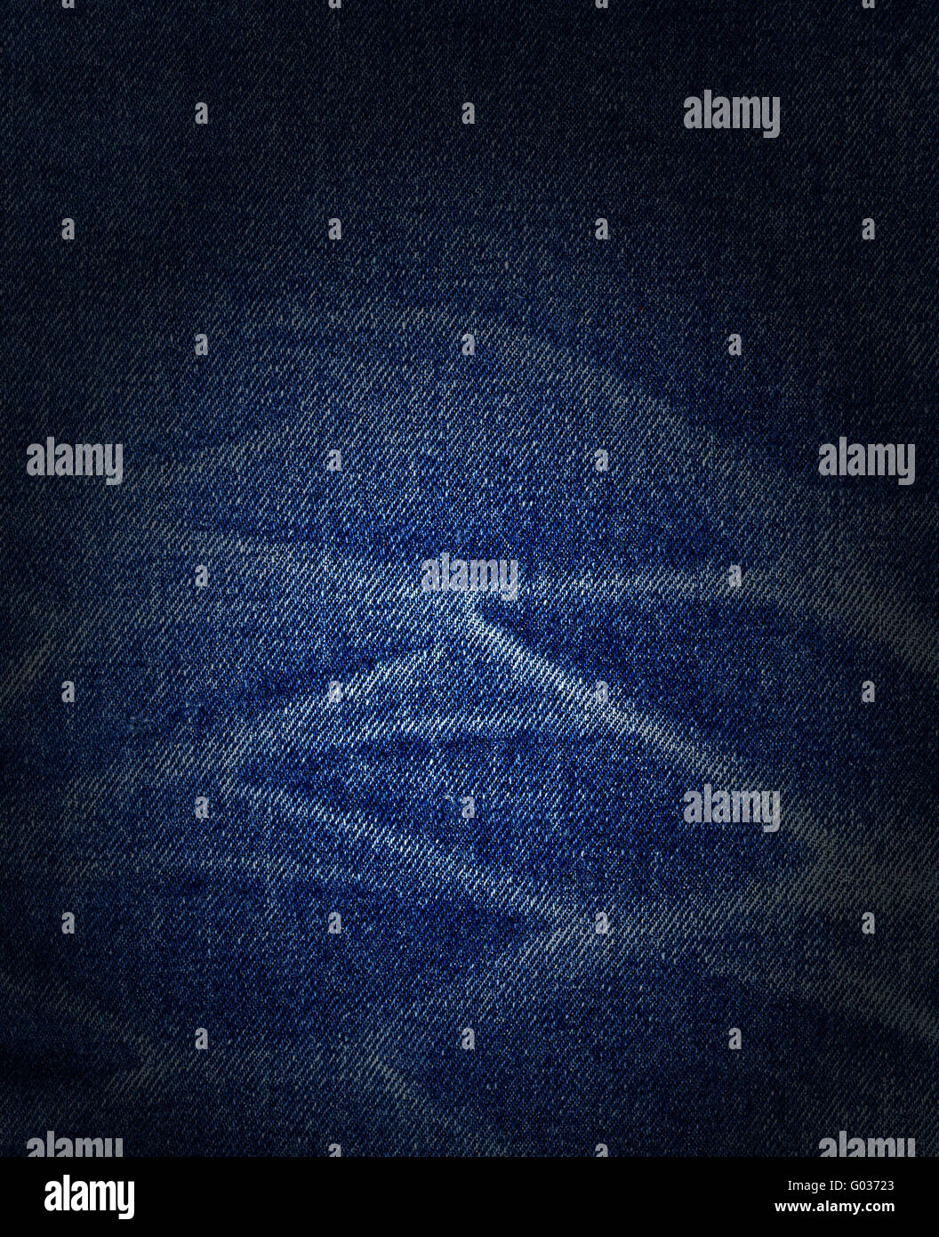 Textured creased linen striped denim jeans grunge background Stock Photo
