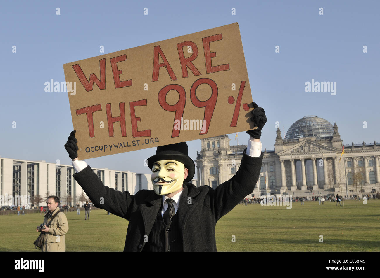 Occupy Wall Street comes to Berlin Stock Photo