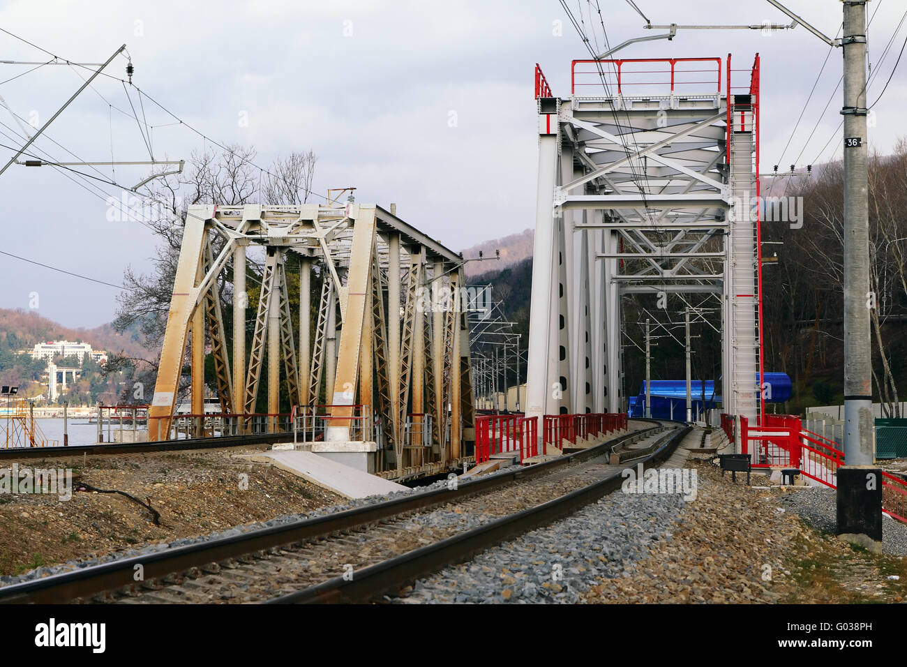 Two railway truss Stock Photo - Alamy
