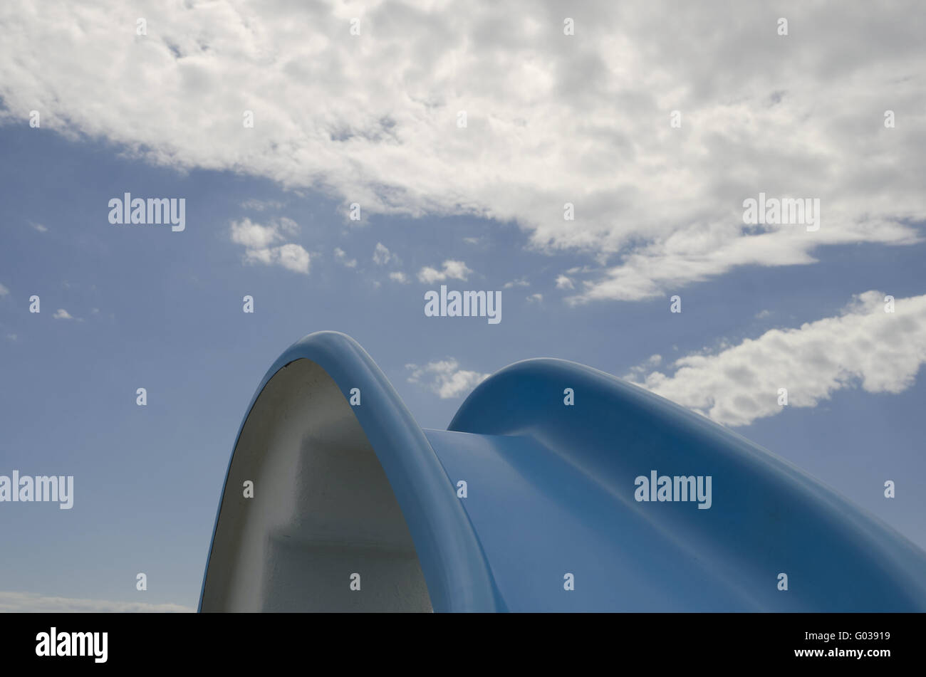Blue water slide Stock Photo - Alamy