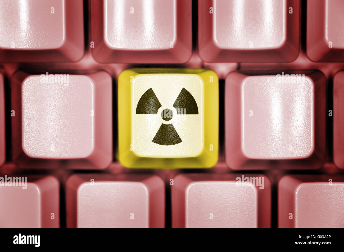 Nuclear Computer Keyboard Computer keyboard with radioactivity sign Stock Photo - Alamy