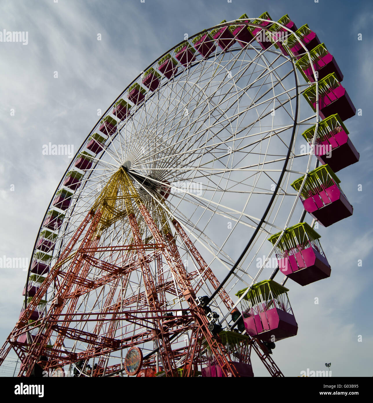 Ferris wheel of fair and amusement park Stock Photo