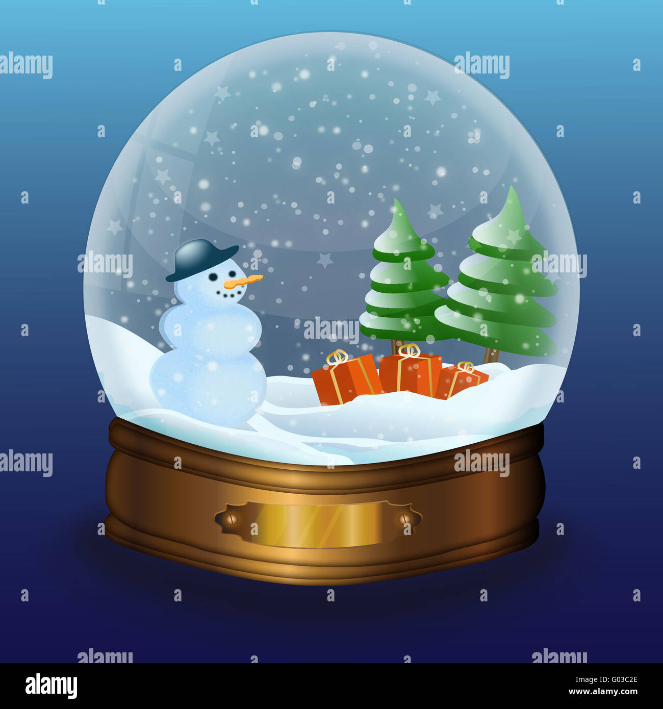 Christmas snow globe sketch hi-res stock photography and images - Alamy