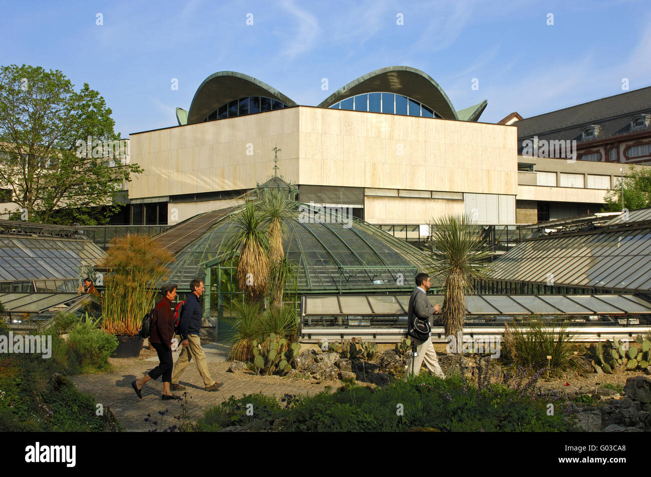 Visitors in the Botanical Garden of Basle, Switzer Stock Photo - Alamy