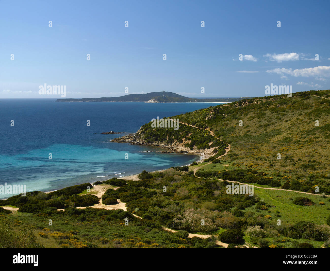 Landscape near Villasimius, Cala Pira, Sardinia Stock Photo