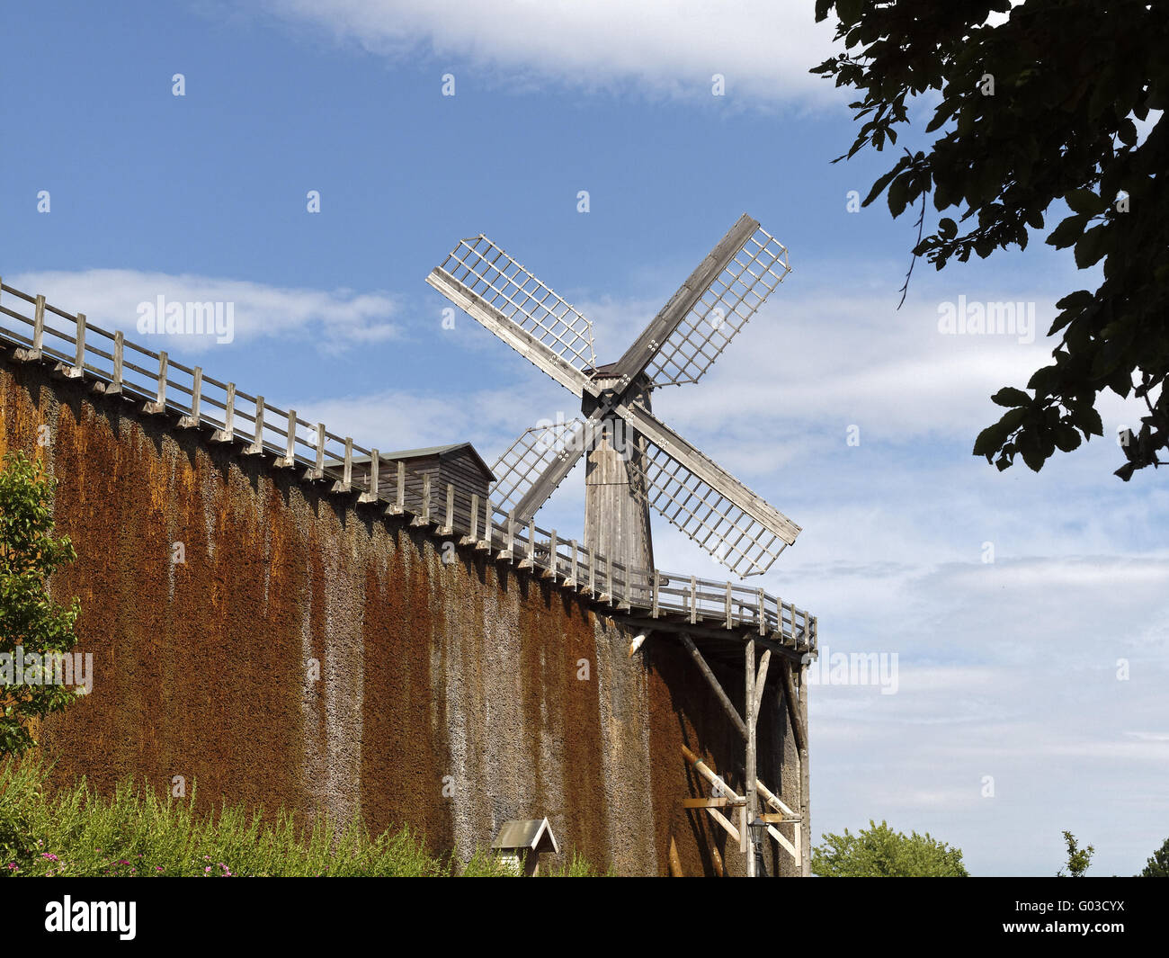 Bad Rothenfelde, salt-works with windmill, Germany Stock Photo