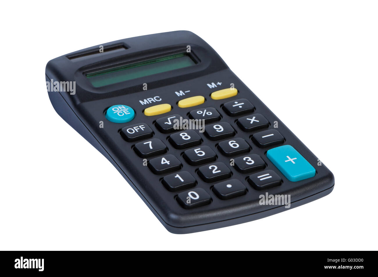 Calculator isolated on white background without shadow. Stock Photo