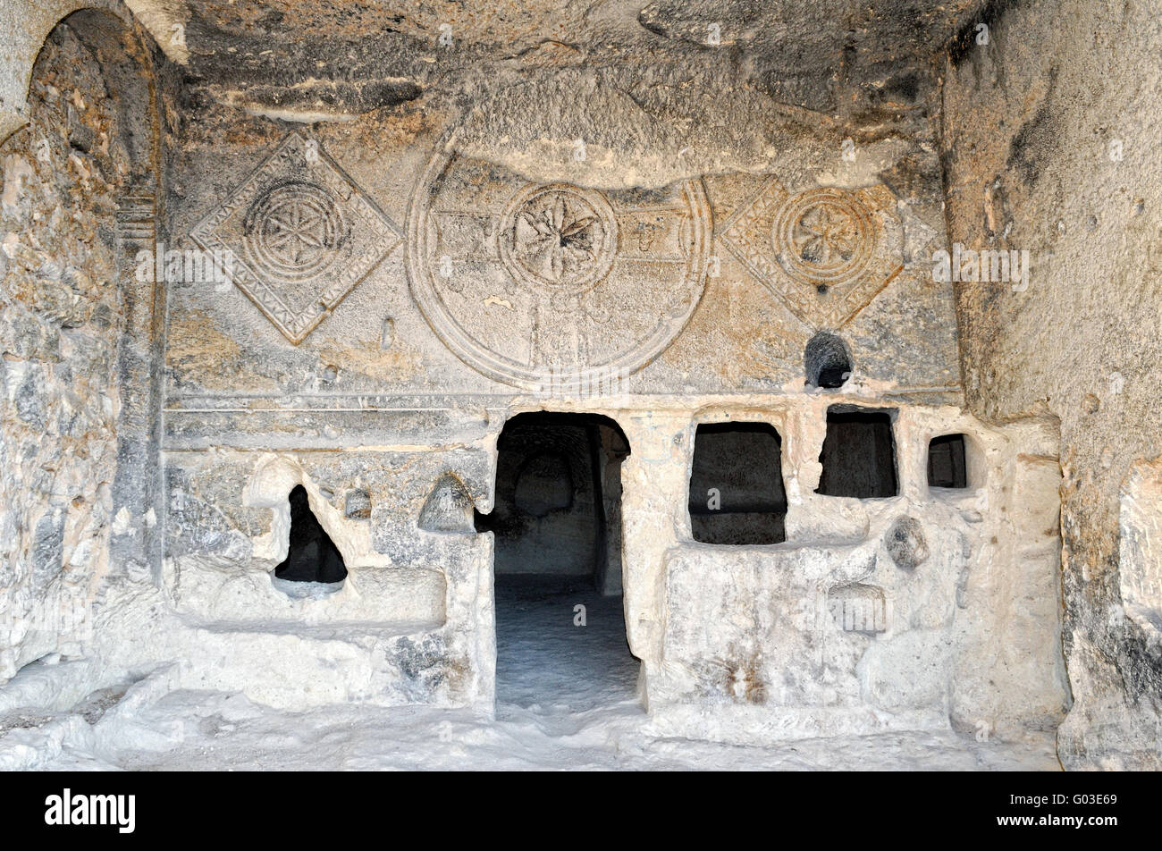 Cave Church of St. John's Church Cavusin Cappadoci Stock Photo