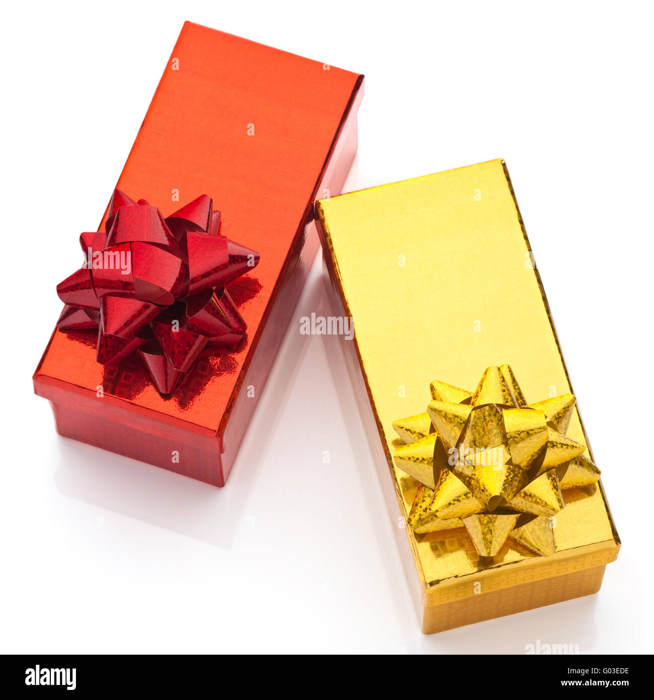 Beautiful boxes for gifts on a white background Stock Photo - Alamy