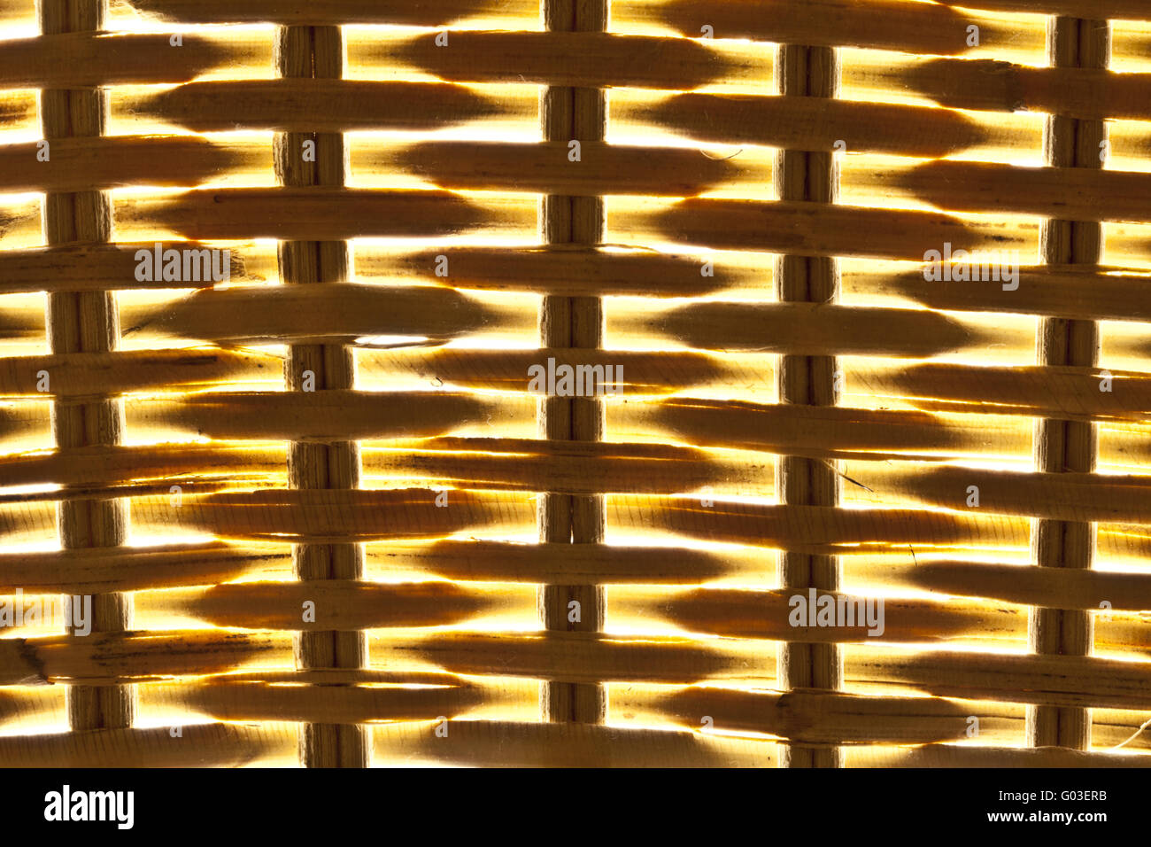 wicker structure ahead of a bright background Stock Photo