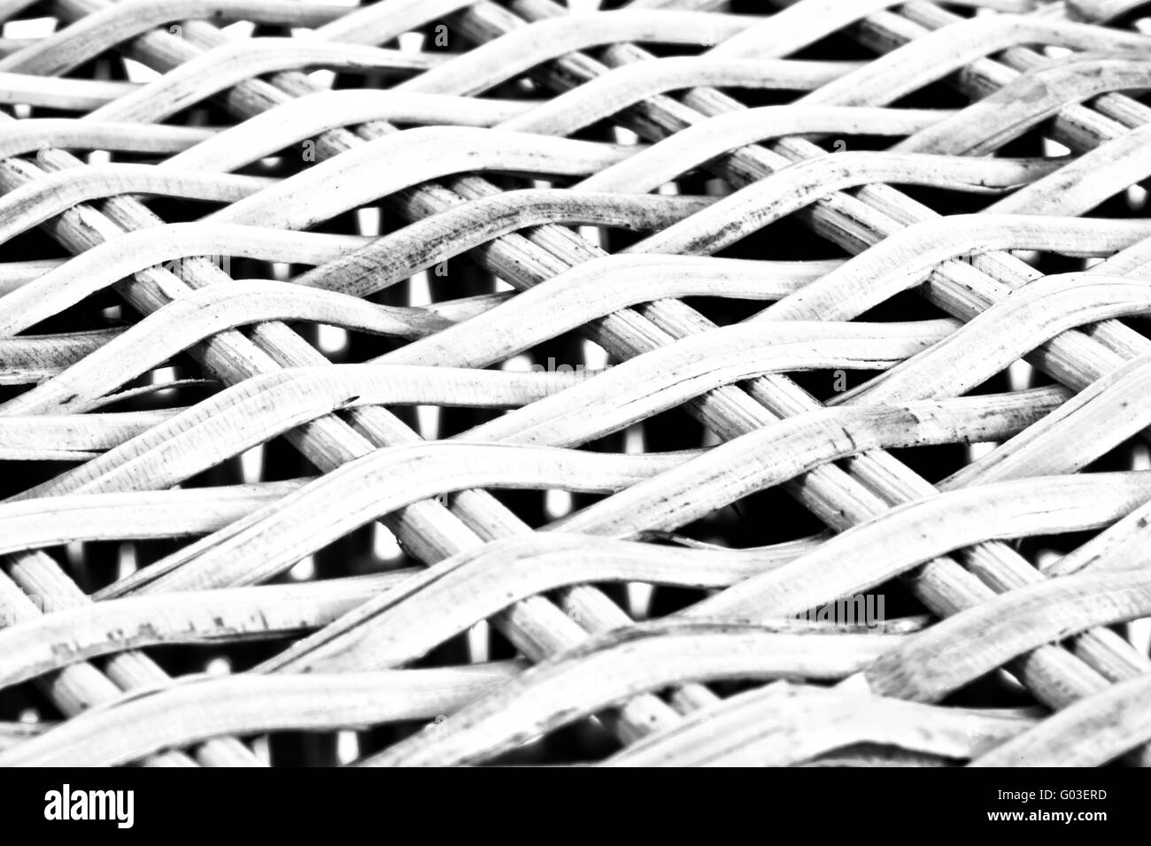 wicker structure ahead of a white background Stock Photo