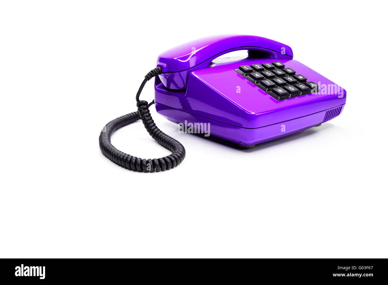 Classic telephone from the eighties Stock Photo