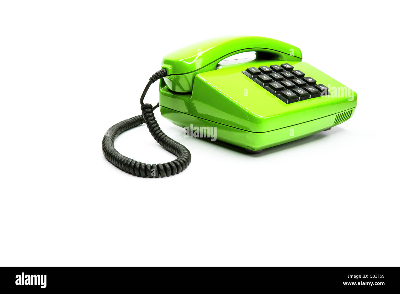 Classic telephone from the eighties Stock Photo
