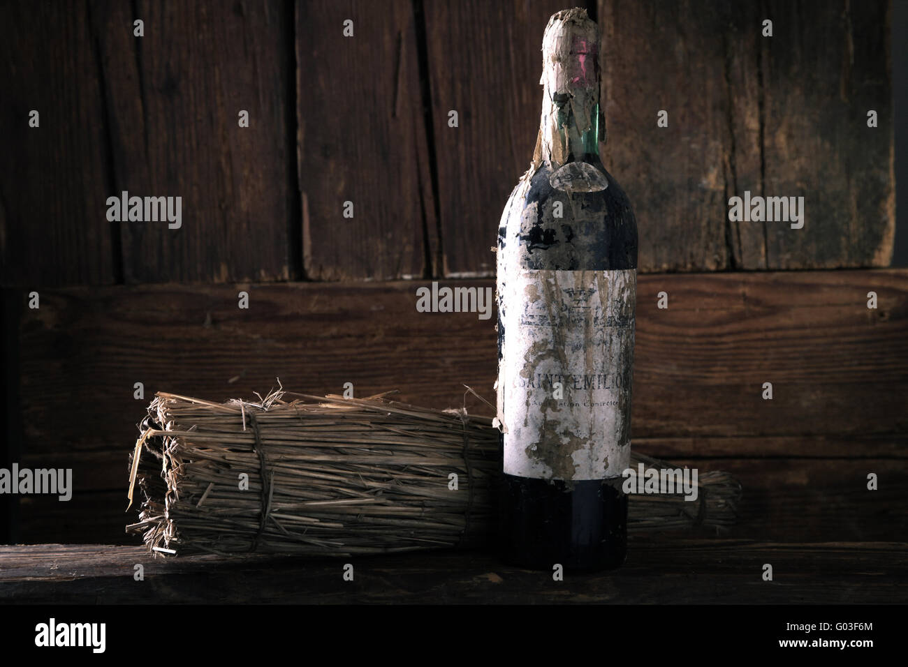 old red wine Stock Photo
