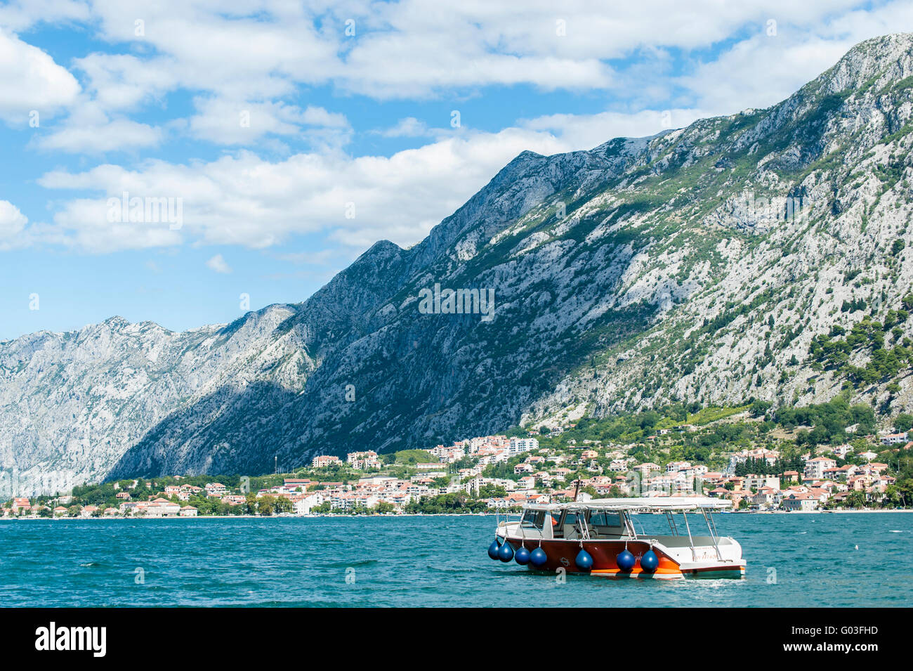 Kotor Bay in Montenegro, Crna Gora. Stock Photo